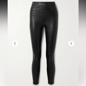NWT Spanx Like Leather Black Faux Stretch-Leather Skinny Pants Leggings 3X